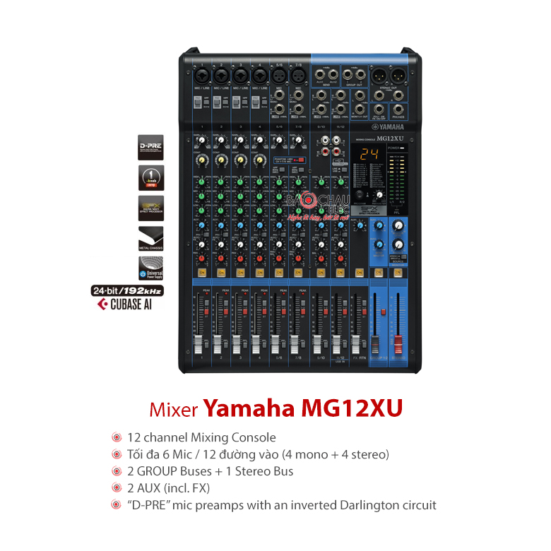 Bàn mixer Yamaha MG12XU "Mixer Analog, 12 kênh" - Ảnh 3